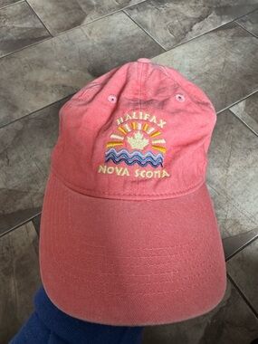 Halifax Nova Scotia Embroidered Baseball Cap - Coral Pink